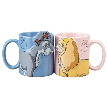 Disney Lady and the Tramp Kiss Pair Mug - Kawaii Toys
